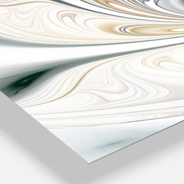 The Twillery Co.® White Stained Glass Floral Art Modern wall clock